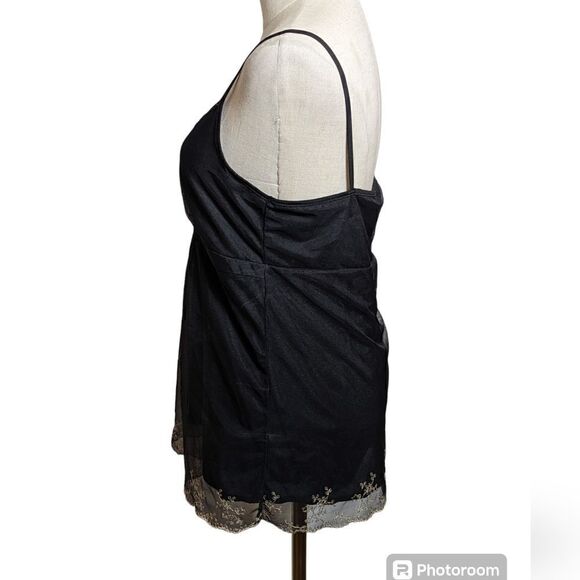 Loft Black Mesh Camisole Top - Picture 4 of 7